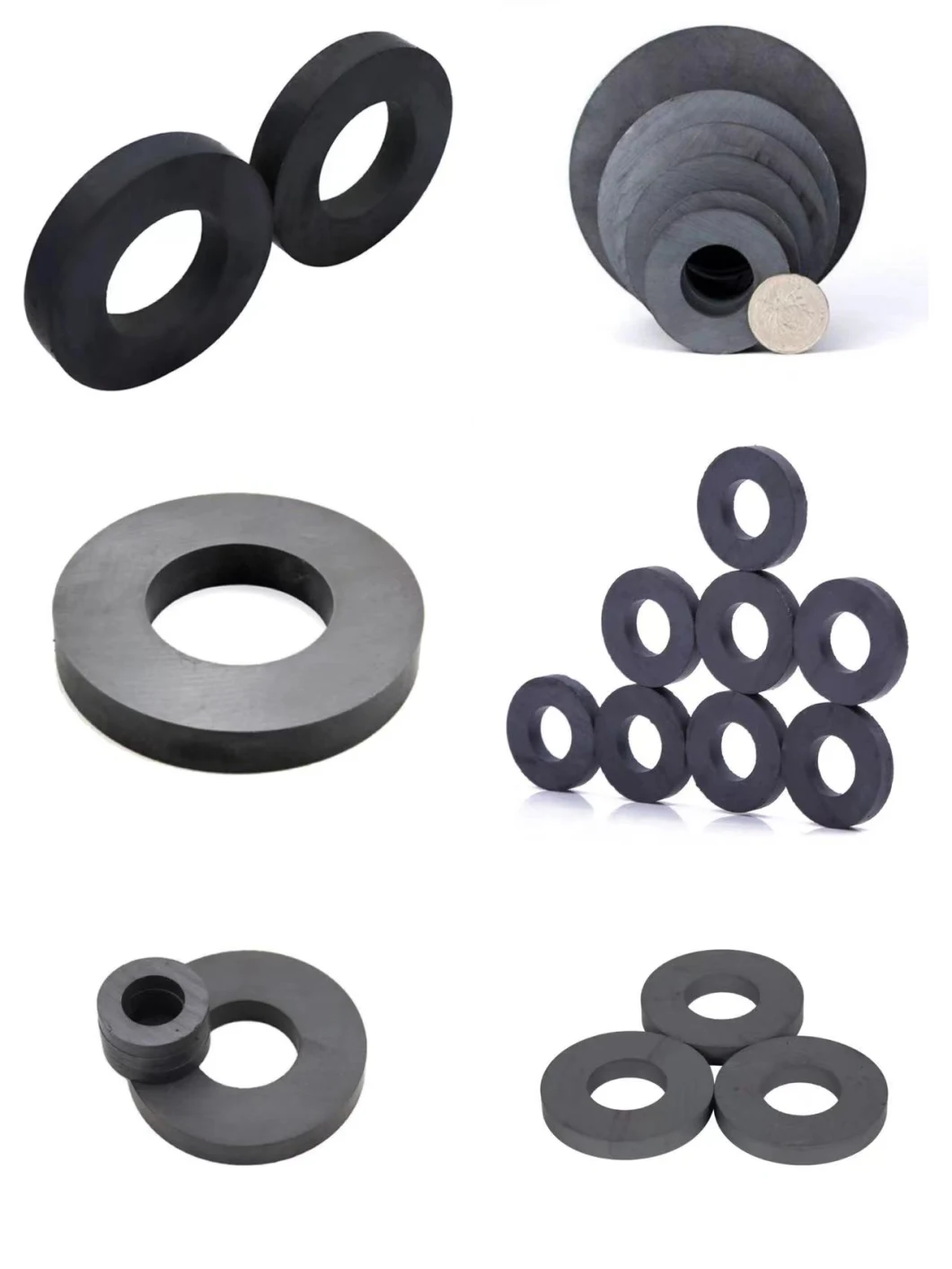 Manufacture of Permanent Magnets Large Round Magnet and Ring Ferrite Magnets